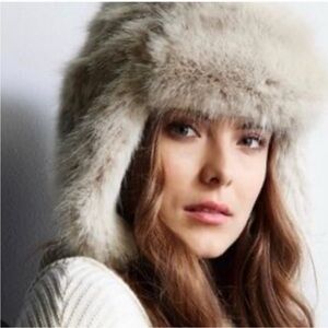Restoration Hardware faux fur hat